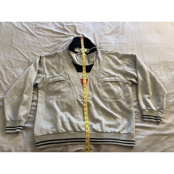 Vintage 80s MacGregor Tennis Gray Jacket 1/4 Zip Large Pullover - Picture 10 of 14